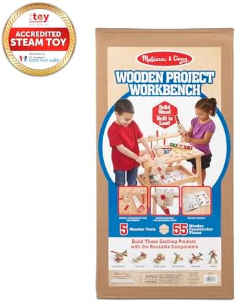 Melissa & Doug Melissa Doug Solid Wood Project Workbench Play Building Set
