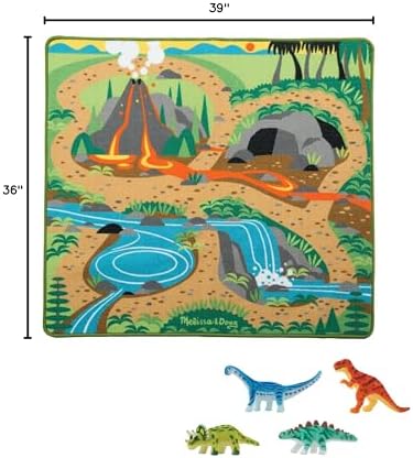 Melissa & Doug Melissa Doug Prehistoric Playground Dinosaur Activity Rug 39 x 36 inches -