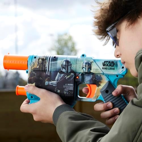 Nerf Star Wars The Mandalorian Dart Blaster 12 Elite Darts Internal Clip Easter Gifts for