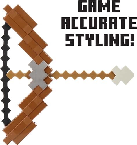 Mattel Minecraft Ultimate Bow Arrow Set with Sounds Kid-Sized Accessory for Pretend Play
