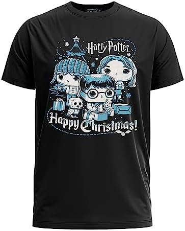 Funko Pop Boxed Tee Harry Potter Holiday - Ron Hermione Harry - XS