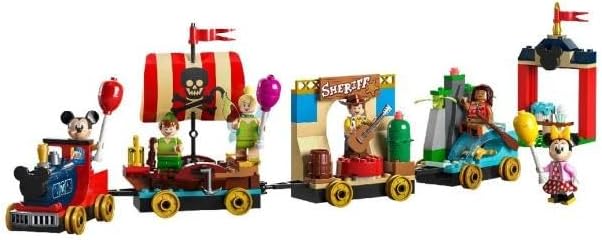 LEGO Disney 100 Celebration Train Building Toy 43212 Imaginative Play Fun for Preschool