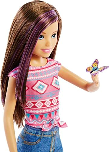 Barbie It Takes Two Stacie Doll Camping Playset with Doll Pet Tent Puppy Sticker Sheet