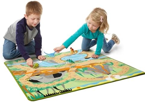 Melissa & Doug Melissa Doug Prehistoric Playground Dinosaur Activity Rug 39 x 36 inches -