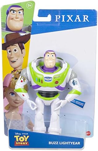 Mattel Disney Pixar Toy Story Action Figure Posable Buzz Lightyear in Signature Spacesuit