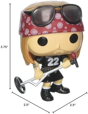 Funko Guns N' Roses - Axl Rose Funko Pop Rocks Vinyl Figure Bundled with Compatible Pop