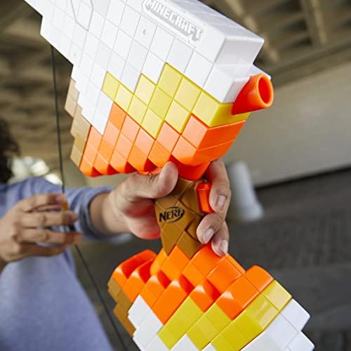 Nerf Minecraft Sabrewing Motorized Blaster Bow 8 Elite Darts 8-Dart Clip Electric Full