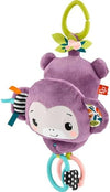 Fisher-Price Baby Stroller Toy Sing Go Purple Monkey Musical Sensory Plush