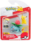 Pokemon PKW3893 Battle Figure Set - Pikachu Miniras Bisaknosp Official Figures Set