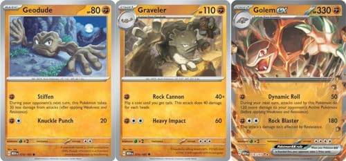 Pokemon Golem ex 076165 - Pokemon 151 - Double Rare - Evolution 3 Card Set - Graveler