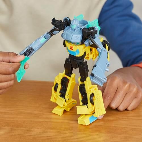 Transformers EarthSpark Cyber-Combiner Bumblebee and Mo Malto Robot Action Figures
