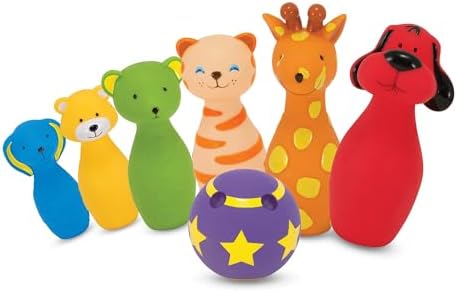 Melissa & Doug Melissa Doug K's Bowling Friends and Game With 6 Pins and Convenient