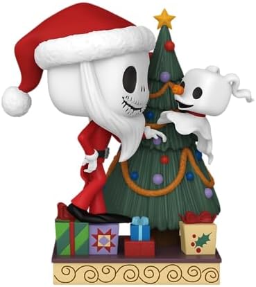 Funko POP Deluxe Disney The Nightmare Before Christmas 30th - Jack Skellington Zero with Tree - Disney The Nightmare Before Christmas - Collectable Vinyl Figure