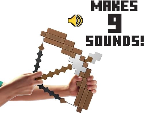 Mattel Minecraft Ultimate Bow Arrow Set with Sounds Kid-Sized Accessory for Pretend Play