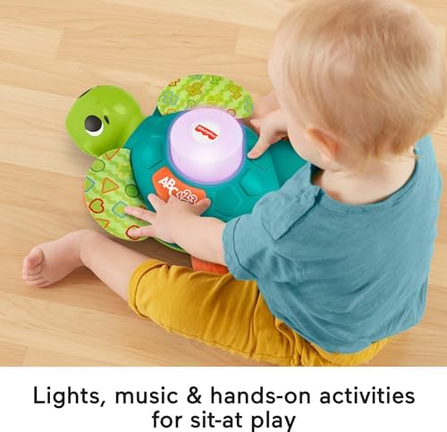 Fisher-Price Baby Toy Linkimals Sit-to-Crawl Sea Turtle for Ages 9 Months Compatible Only