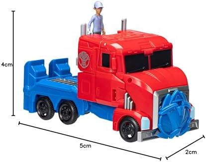 Transformers EarthSpark Spin Changer Optimus Prime 8-Inch Action Figure with Robby Malto