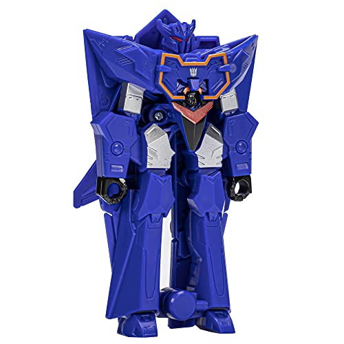 Transformers EarthSpark 1-Step Flip Changer Soundwave 4-Inch Action Figure Robot for
