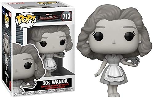 Funko Wanda 50s BW Pop 713 Pop TV Wanda Vision Vinyl Figure Bundled with EcoTek Protector