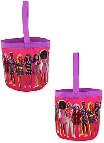 Barbie Collapsible Nylon Basket Bucket Tote Bag