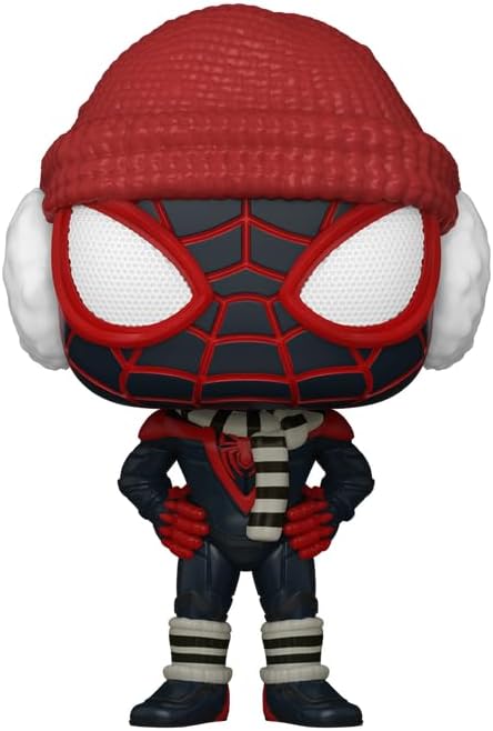Funko Pop Marvel Miles Morales - Winter Miles Exc Collectable Toy Figure and Display -