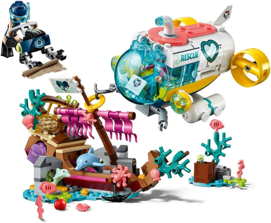 LEGO Friends Dolphins Rescue Mission 41378 Building Kit with Toy Submarine and Sea Creatures Fun Sea Life Playset