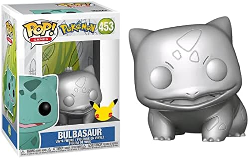 Pokemon Bulbasaur Silver Metallic Funko Pop Vinyl Figure Bundled with Compatible Pop Box