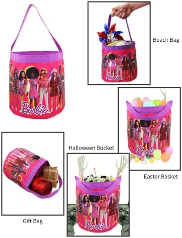 Barbie Collapsible Nylon Basket Bucket Tote Bag
