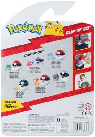 Pokemon PKW3632 - Clip'n'Go Poke Ball - Cotton Cord Netball Official Pokeball with 5 cm