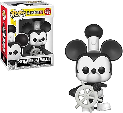POP Disney Mickey's 90th Anniversary - Steamboat Willie Funko Vinyl Figure Bundled with
