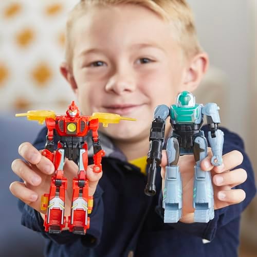 Transformers EarthSpark Cyber-Combiner Terran Twitch and Robby Malto Robot Action Figures