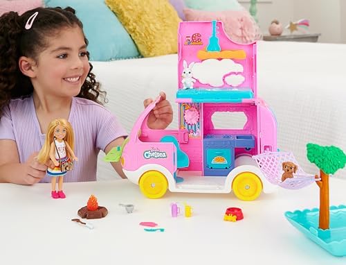 Barbie Toy Camper Chelsea Doll 2-in-1 Playset