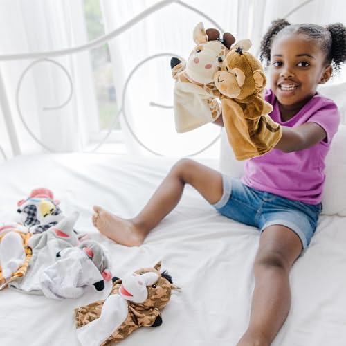 Melissa & Doug Melissa Doug Animal Hand Puppets Set of 2 4 animals in each - Zoo Friends