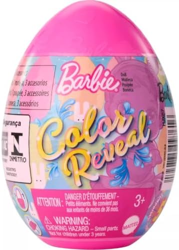 Barbie Color Reveal Easter Egg HJX67 Series Colored Egg Surprises Pack of 3 Random
