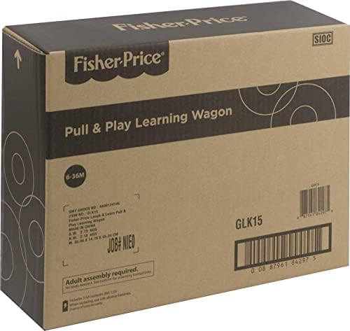 Fisher-Price Baby Toddler Toy Laugh Learn Pull Play Learning Wagon Musical Pull-Along