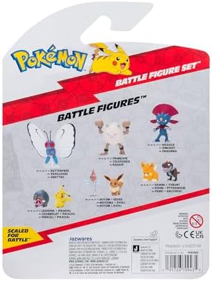 Pokemon Battle Figure 3 Pack - Features 2-Inch Fennekin and Lechonk and 3-Inch Sirfetch'd