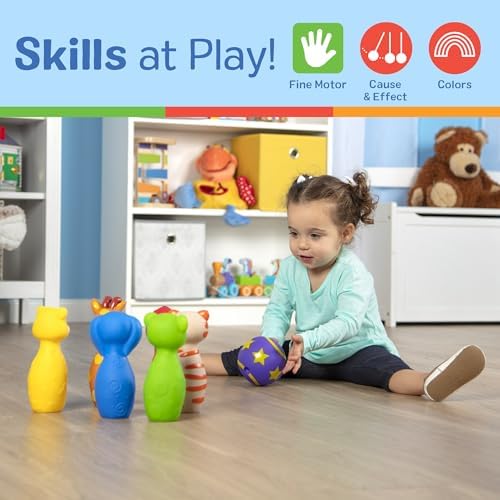 Melissa & Doug Melissa Doug K's Bowling Friends and Game With 6 Pins and Convenient