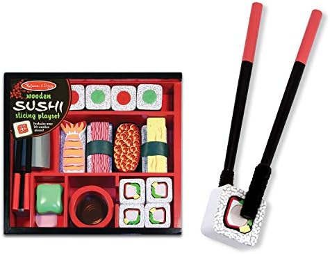 Melissa & Doug Melissa Doug Sushi Slicing Wooden Play Food Set Pretend Play Kitchen