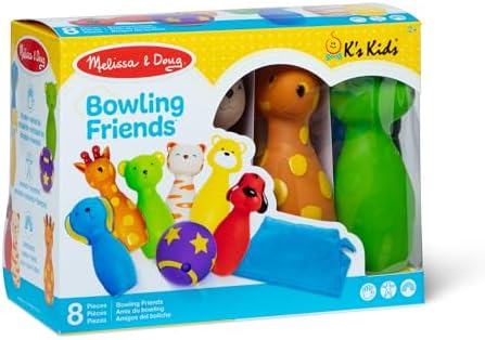 Melissa & Doug Melissa Doug K's Bowling Friends and Game With 6 Pins and Convenient