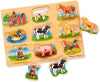 Melissa & Doug Melissa Doug Farm Sound Puzzle - Wooden Peg Puzzle With Sound Effects 9 pcs