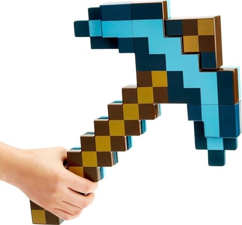 Mattel Minecraft Sword Pickaxe Set Kid-Sized Wearable Accessory for Role-Play Costumes