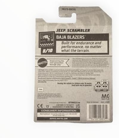 Hot Wheels Jeep Scrambler Baja Blazers 810 Gray 233250
