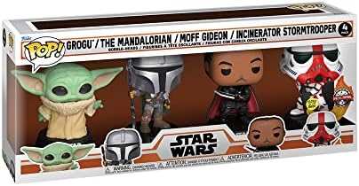 Funko Pop Star Wars Mandalorian 4 Pack Amazon Glow in The Dark