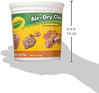Crayola Air Dry Clay for 5lbs Reusable Bucket of Terra Cotta Clay for Sculpting Bulk Arts