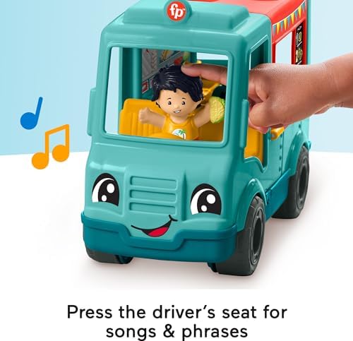 Fisher-Price Little People Musical Toddler Toy Serve It Up Food Truck Vehicle