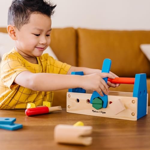 Melissa & Doug Melissa Doug Take-Along Tool Kit Wooden Construction Toy 24 pcs Multicolor