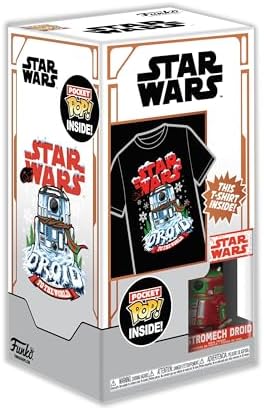 Funko Pocket POP Tee Star Wars - Holiday R2D2 - Metallic - Extra Large - XL - T-Shirt -