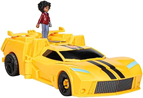 Transformers EarthSpark Spin Changer Bumblebee 8-Inch Action Figure with Mo Malto 2-Inch