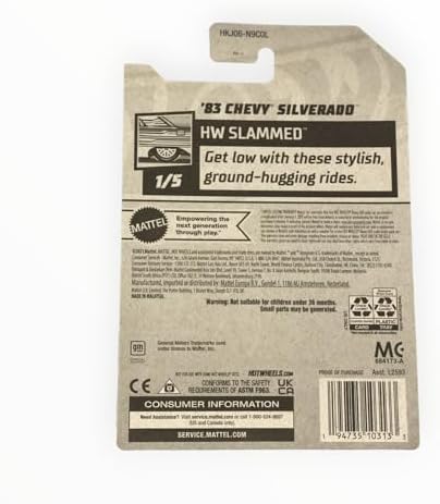 Hot Wheels '83 Chevy Silverado HW Slammed 15 Black 191250