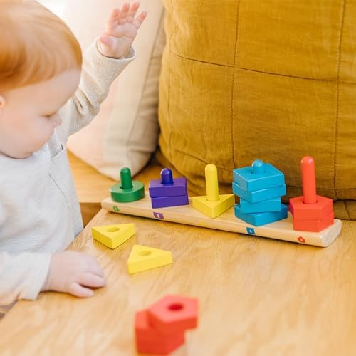 Melissa & Doug Melissa Doug Stack and Sort Board - Wooden Educational Toy for age 2 years