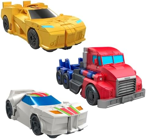 Hasbro Transformers 1-Step Flip Heroes 3-Pack 4-Inch Wheeljack Bumblebee and Optimus